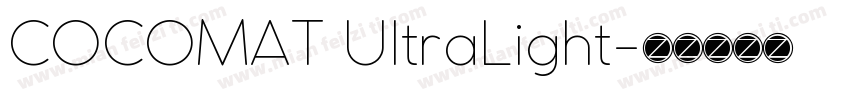 COCOMAT UltraLight字体转换